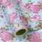 Kraft Floral Wrapping Paper – Mini Roll 17" x 16.5 Ft | Vintage Pink Flowers for Wedding, Birthday, Bridal Shower & DIY Crafts (Pink & Blue Floral)